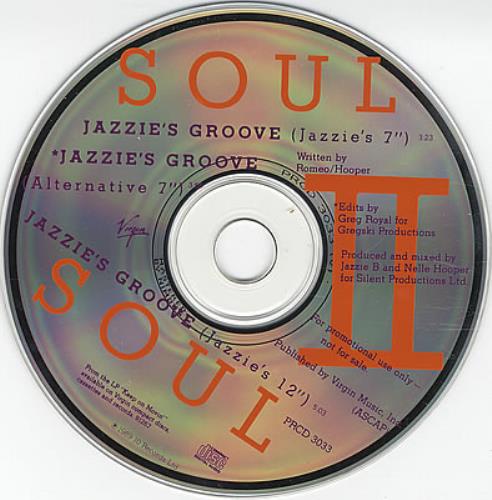 Soul II Soul Jazzie's Groove CD single (CD5 / 5") US STSC5JA11331