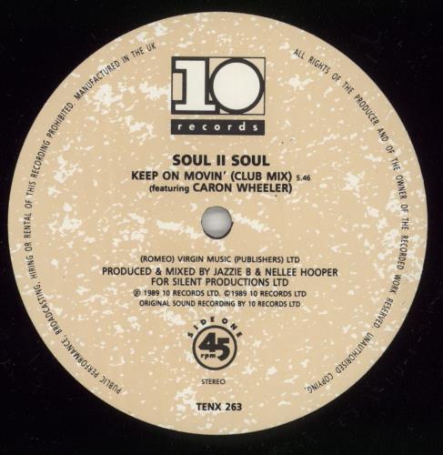 Soul II Soul Keep On Movin 12" vinyl single (12 inch record / Maxi-single) UK STS12KE24446