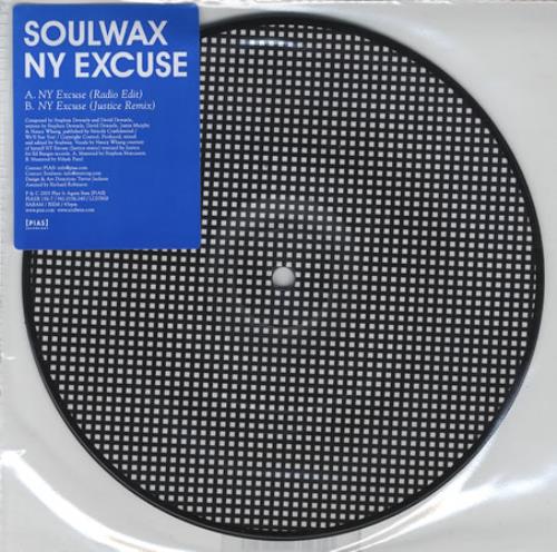 Soulwax NY Excuse 7" vinyl picture disc (7 inch picture disc single) UK SWX7PNY327893