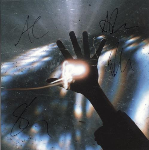 Sound Of Guns The Sky, The Earth & All Between - Red Vinyl - Autographed vinyl LP album (LP record) UK UP5LPTH879511