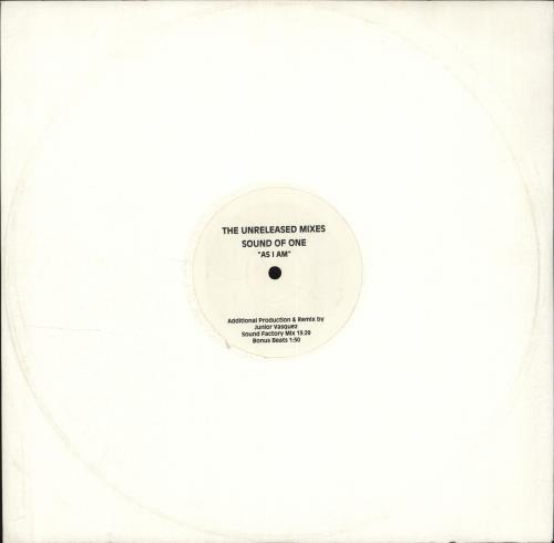Sound Of One As I Am (The Unreleased Mixes) 12" vinyl single (12 inch record / Maxi-single) UK Y2212AS705827