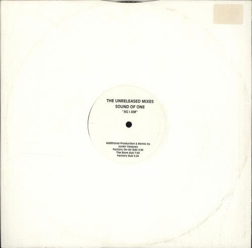 Sound Of One As I Am (The Unreleased Mixes) 12" vinyl single (12 inch record / Maxi-single) UK Y2212AS705827