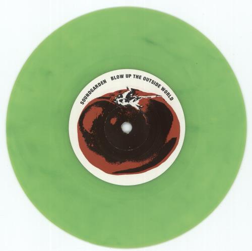 Soundgarden Blow Up The Outside World - Green Vinyl 7" vinyl single (7 inch record / 45) UK SOU07BL99758