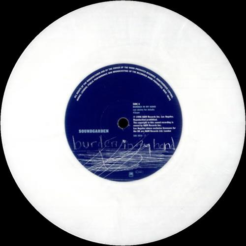 Soundgarden Burden In My Hand - White Vinyl + Numbered - Hype-sticker 7" vinyl single (7 inch record / 45) UK SOU07BU73996