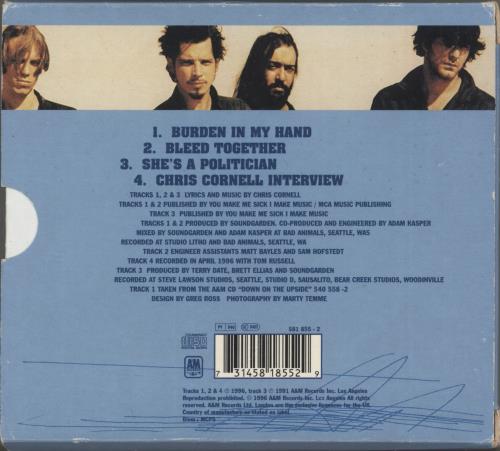 Soundgarden Burden In My Hand 2-CD single set (Double CD single) UK SOU2SBU189489