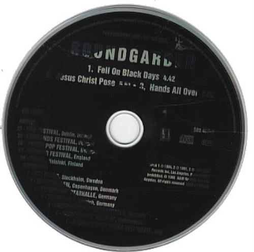 Soundgarden Fell On Black Days Tour Edition CD single (CD5 / 5") German SOUC5FE53686