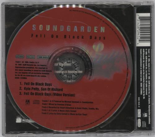 Soundgarden Fell On Black Days CD single (CD5 / 5") UK SOUC5FE39464
