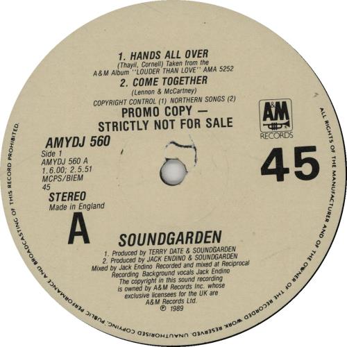 Soundgarden Hands All Over 12" vinyl single (12 inch record / Maxi-single) UK SOU12HA66472