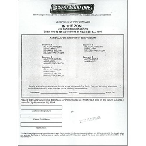 Soundgarden In The Zone CD album (CDLP) US SOUCDIN274507