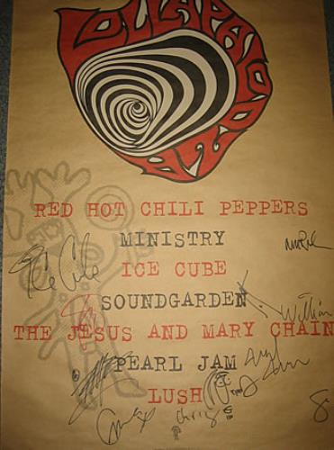 Soundgarden Lollapalooza - AUTOGRAPHED poster US SOUPOLO369912