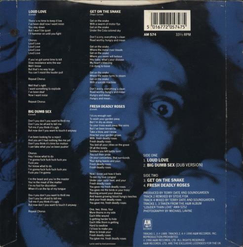 Soundgarden Loud Love E.P. - Hypesticker 7" vinyl single (7 inch record / 45) UK SOU07LO45891