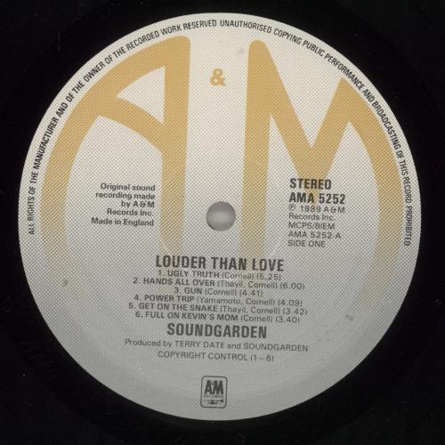 Soundgarden Louder Than Love vinyl LP album (LP record) UK SOULPLO233321