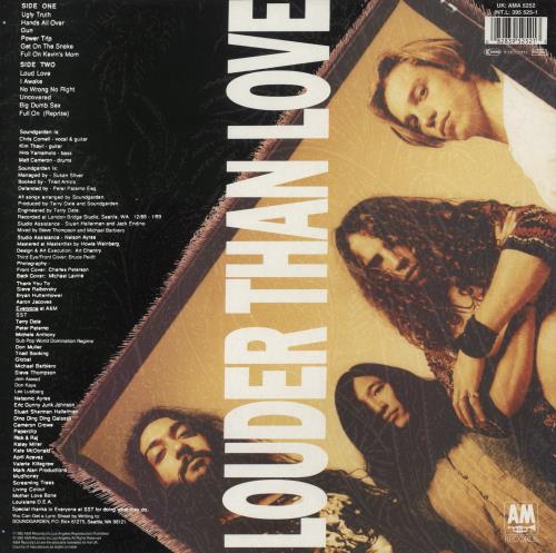 Soundgarden Louder Than Love vinyl LP album (LP record) UK SOULPLO233321