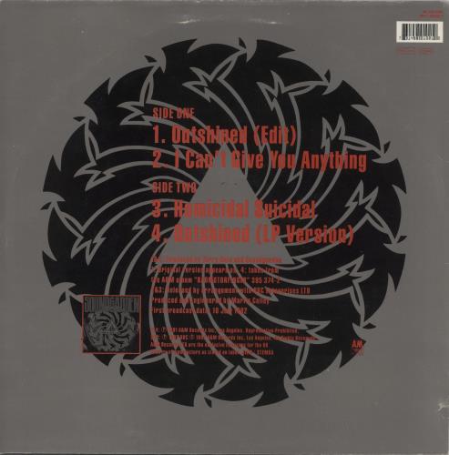 Soundgarden Outshined - VG/EX 12" vinyl single (12 inch record / Maxi-single) UK SOU12OU39834
