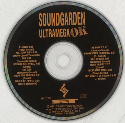 Soundgarden Ultramega OK CD album (CDLP) US SOUCDUL273279