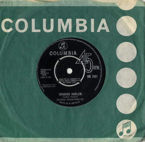 Sounds Incorporated Spanish Harlem 7" vinyl single (7 inch record / 45) UK INQ07SP561619