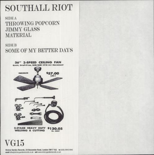 Southall Riot Jimmy Glass EP 7" vinyl single (7 inch record / 45) UK VPZ07JI564563