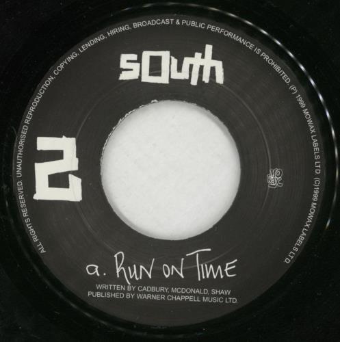 South Run On Time 7" vinyl single (7 inch record / 45) UK HTO07RU339246