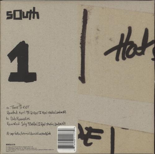 South Time To Riot 7" vinyl single (7 inch record / 45) UK HTO07TI258186
