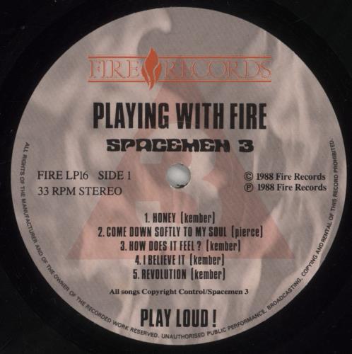 Spacemen 3 Playing With Fire - 1st - EX vinyl LP album (LP record) UK SP3LPPL298002