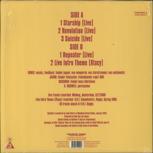 Spacemen 3 Threebie 3 - Yellow Vinyl - RSD20 12" vinyl single (12 inch record / Maxi-single) UK SP312TH855985