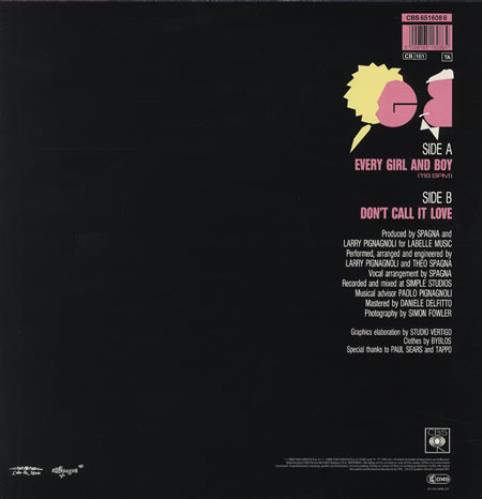 Spagna Every Girl & Boy 12" vinyl single (12 inch record / Maxi-single) Dutch SPG12EV97630