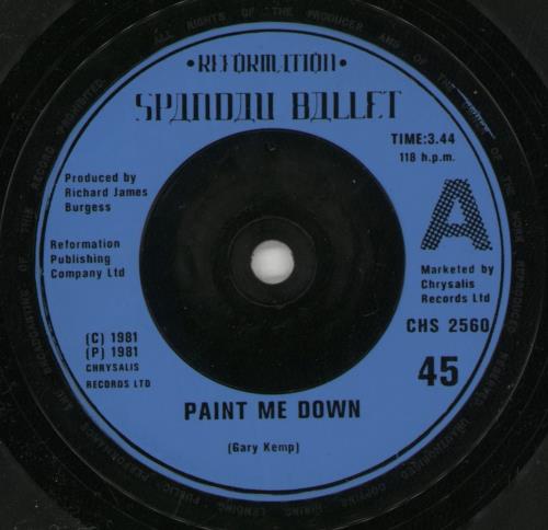 Spandau Ballet Paint Me Down 7" vinyl single (7 inch record / 45) UK SPB07PA183379