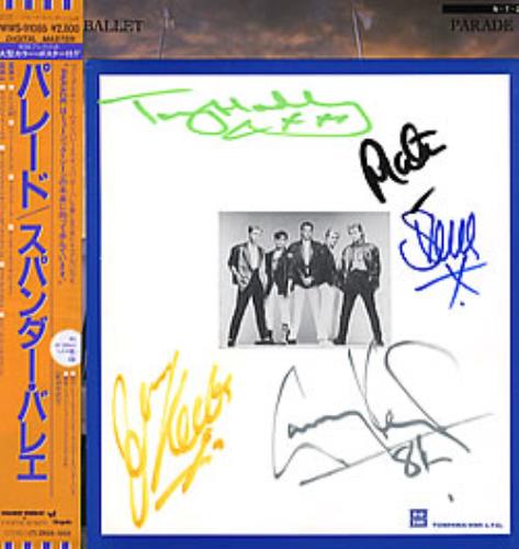 Spandau Ballet Parade With Autographed Insert vinyl LP album (LP record) Japanese SPBLPPA281771