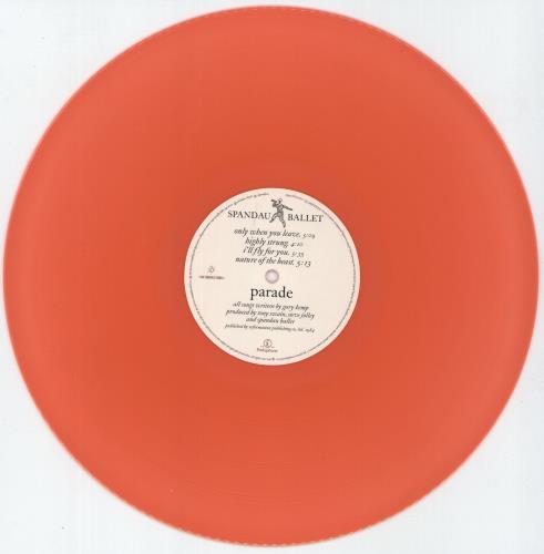 Spandau Ballet Parade: Remastered - Coral Vinyl vinyl LP album (LP record) UK SPBLPPA888438