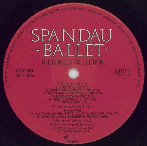 Spandau Ballet The Singles Collection vinyl LP album (LP record) UK SPBLPTH285254