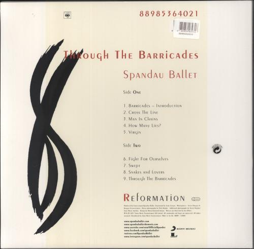 Spandau Ballet Through The Barricades + Poster vinyl LP album (LP record) UK SPBLPTH833468
