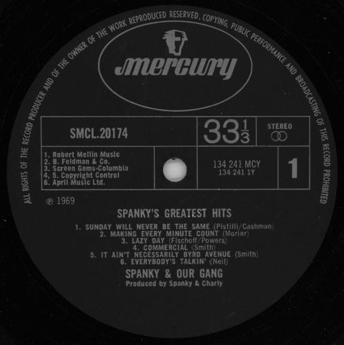 Spanky & Our Gang Spanky's Greatest Hits vinyl LP album (LP record) UK S&OLPSP754557