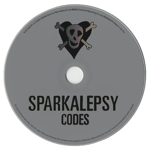 Sparkalepsy Codes CD single (CD5 / 5") UK J1LC5CO444246