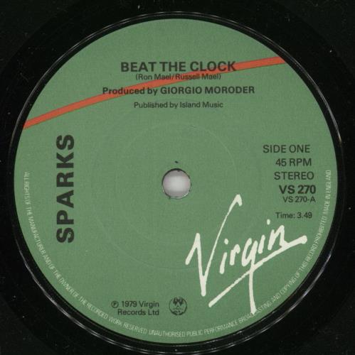 Sparks Beat The Clock 7" vinyl single (7 inch record / 45) UK SPA07BE50645