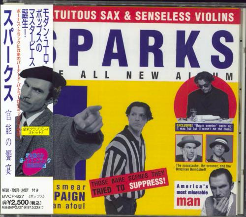 Sparks Gratuitous Sax & Senseless Violins CD album (CDLP) Japanese SPACDGR140501