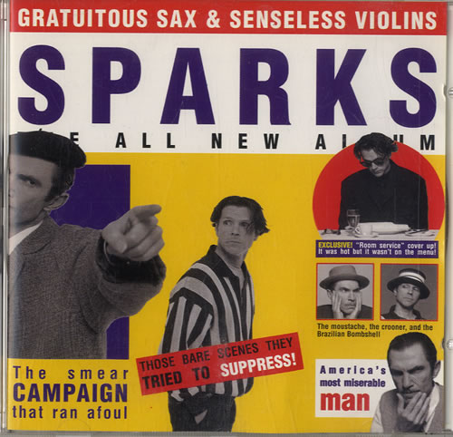 Sparks Gratuitous Sax & Senseless Violins CD album (CDLP) German SPACDGR562747