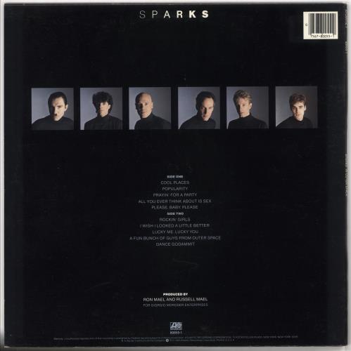 Sparks In Outer Space vinyl LP album (LP record) US SPALPIN552517