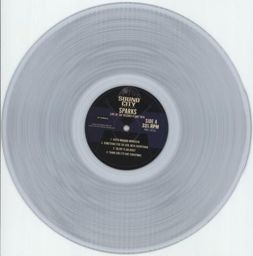 Sparks Live At The Record Plant 1974 - RSD Black Friday 2023 - Clear Vinyl - Shrink vinyl LP album (LP record) UK SPALPLI876318