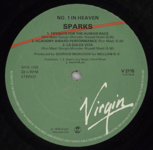 Sparks No. 1 In Heaven - 1st - EX vinyl LP album (LP record) UK SPALPNO876530