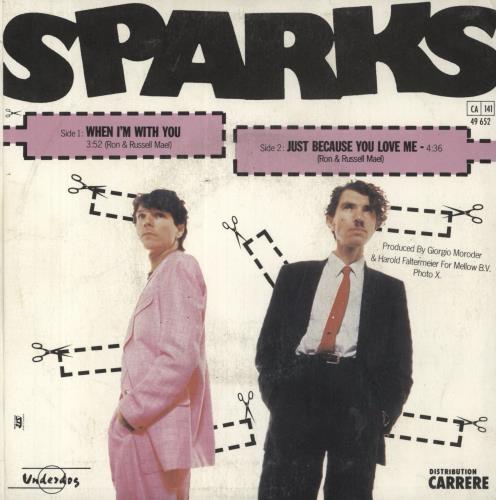 Sparks When I'm With You 7" vinyl single (7 inch record / 45) French SPA07WH97495