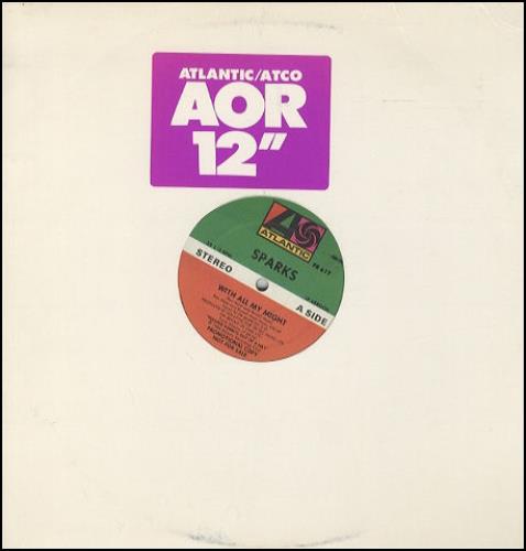 Sparks With All My Might 12" vinyl single (12 inch record / Maxi-single) US SPA12WI58118