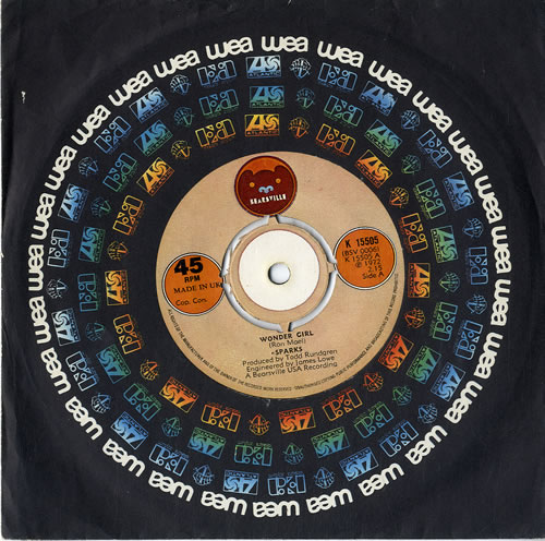 Sparks Wonder Girl 7" vinyl single (7 inch record / 45) UK SPA07WO609715