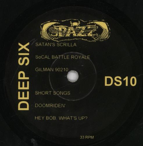 Spazz Double Whammy 7" vinyl single (7 inch record / 45) US 6UC07DO835606