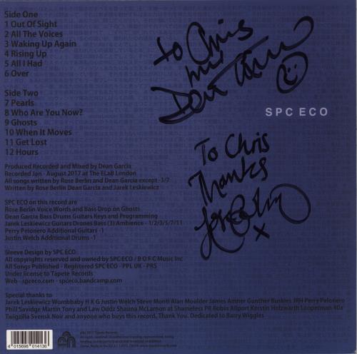 SPC ECO Calm - Blue Vinyl - Autographed vinyl LP album (LP record) UK 7Q3LPCA880248