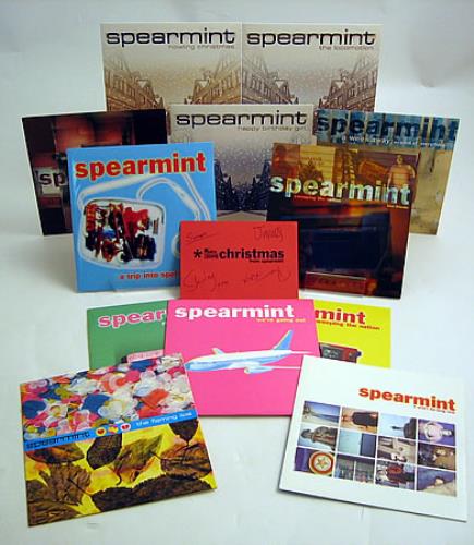 Spearmint Quantity Of 7" Singles + Autographed Xmas Card 7" vinyl single (7 inch record / 45) UK PRT07QU398861