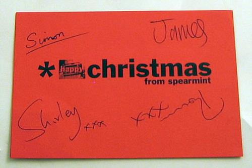 Spearmint Quantity Of 7" Singles + Autographed Xmas Card 7" vinyl single (7 inch record / 45) UK PRT07QU398861