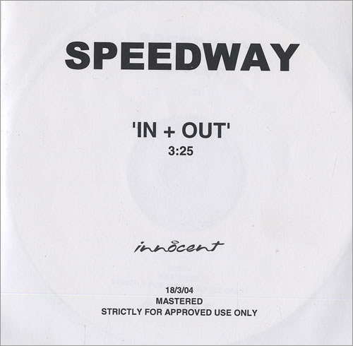 Speedway [2000s] In + Out CD-R acetate UK S\WCRIN473483
