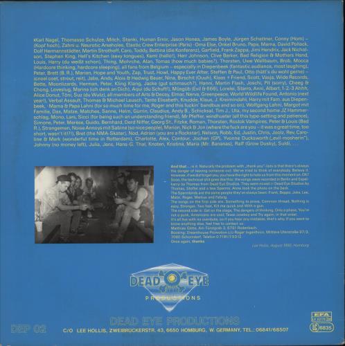 Spermbirds Thanks - Live vinyl LP album (LP record) German SMBLPTH867619