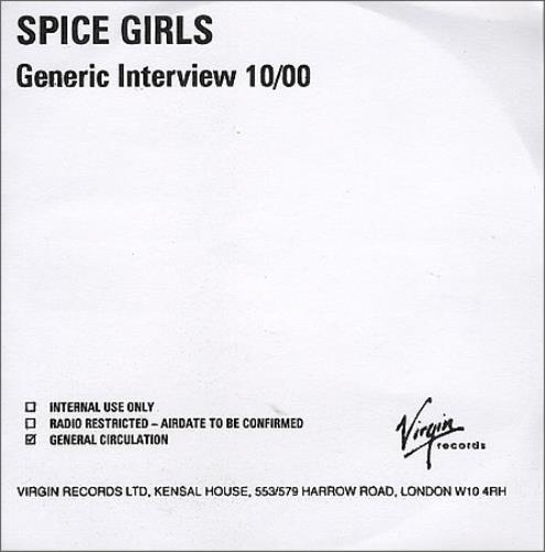 Spice Girls Generic Interview 10/00 CD-R acetate UK PICCRGE373092