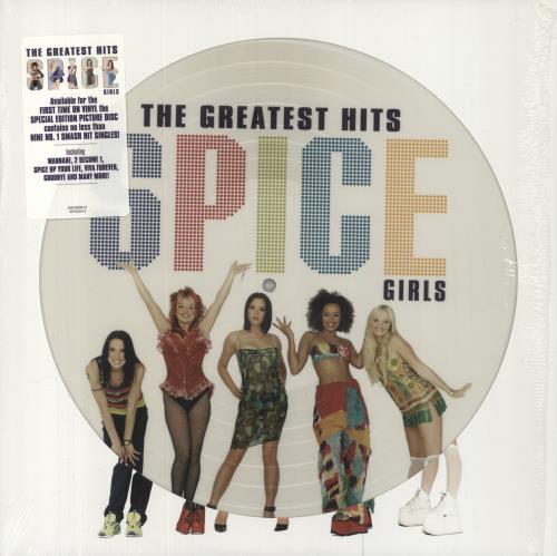 Spice Girls Greatest Hits - Picture Disc + Opened Shrink picture disc LP (vinyl picture disc album) US PICPDGR840178